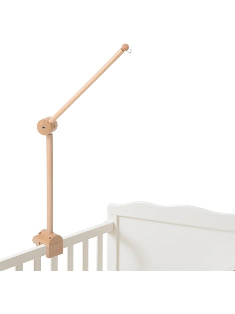 Adjustable Wooden Baby Crib Mobile Arm, 360° Rotating, Nursery Decor, Fits